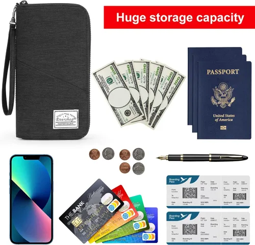 Vista 5 de Evershop RFID Passport Wallet for Family