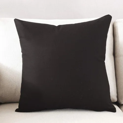 Vista 5 de TAOSON - Funda de cojín cuadrada de lona de algodón 100% sólida, decorativa, para sofá, cama, silla, decoración del hogar, solo funda, sin relleno