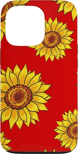 Vista 10 de Patrón de girasol en rojo vintage floral flor mujeres regalo caso para iPhone 17