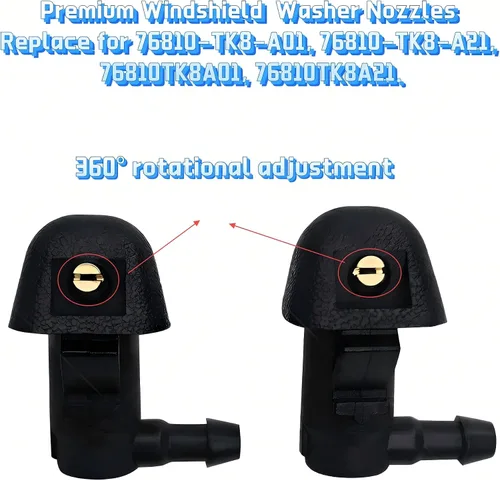 Vista 3 de 76810-TK8-A01 Conjunto de boquillas de limpiaparabrisas ajustables premium para Honda Odyssey 2011 2012 2013 2014 2015 2016 2017, repuesto