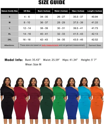 Vista 4 de Nature Comfy Elegante vestido de tubo con cinturón de un hombro y bolsillos para mujer