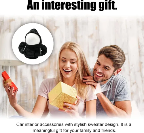 Vista 6 de Ziciner Funda para palanca de cambios de coche, diseño de suéter a la moda, protector de cambios suave universal, accesorios de decoración