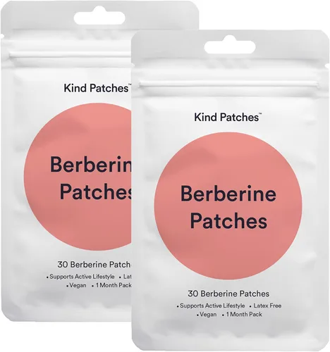 Vista 10 de Kind Patches Parches de berberina con L glutamina, cromo, granada y canela, vegano, sin látex, 30