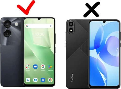 Vista 65 de jioeuinly Funda compatible con Oukitel P1 Pro con protector de pantalla de vidrio templado, policarbonato duro + silicona suave, soporte de anillo