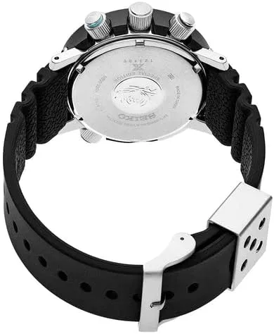 Vista 3 de Seiko Reloj solar de cuarzo con esfera negra para hombre Negro Buceador