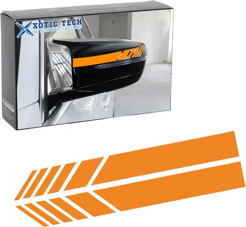 Vista 7 de x xotic tech Calcomanías de vinilo de rayas para espejo retrovisor estilo AMG Racing AMG, compatibles con Mercedes Dodge, Chevrolet Chrysler, etc.
