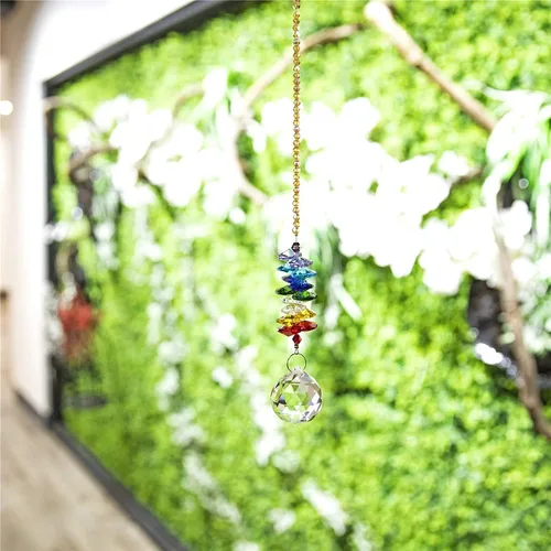 Vista 7 de H&D - Atrapasueños con cristales de 30mm para regalo