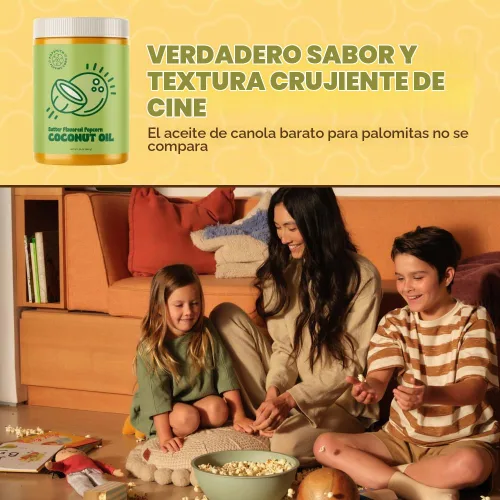 Vista 4 de Popsmith Aceite de coco con sabor a mantequilla de palomitas de maíz, aceite de palomitas de maíz de 30 onzas, hace palomitas de maíz estilo cine