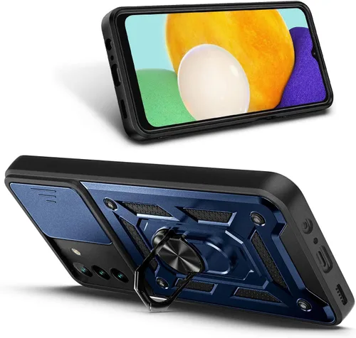 Vista 7 de NZND Funda para Samsung Galaxy A13 5G con protector de pantalla de vidrio templado (cobertura máxima), cubierta de cámara, protección de cuerpo