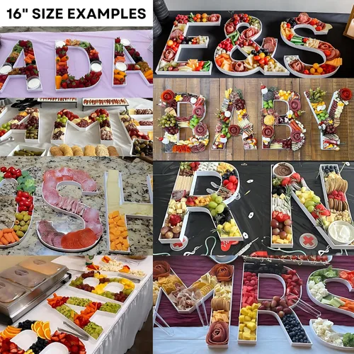 Vista 3 de 12" o GRANDE 16" - Cajas de número rellenables de plástico reutilizables de alta calidad para embutidos, cajas de cartas para fiesta de cumpleaños