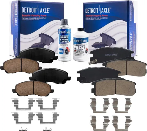 Vista 11 de Detroit Axle - Pastillas de freno traseras para Toyota Prius 2012-2015 Prius Plug-In 2017-2018 Corolla iM 2016 Sion iM 2011-2017 Lexus CT200h