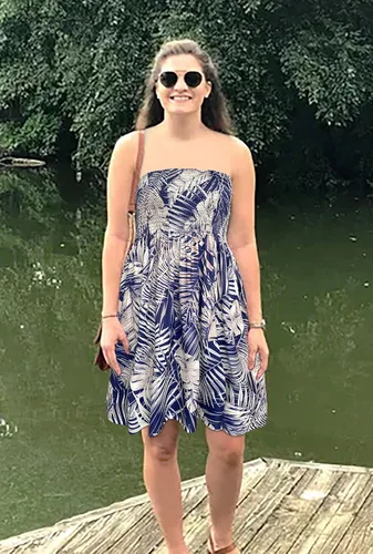 Vista 7 de CHICGAL - Vestido sin tirantes para mujer vestido de verano de estilo bohemio y con estampa floral salida de baño para el verano