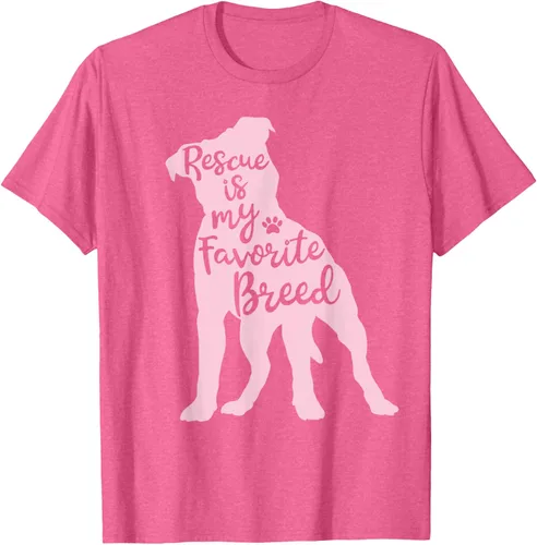 Vista 29 de Pitbull Rescue Is my Favorite Breed Dog Pit Bull Mama - Camiseta, Negro, S
