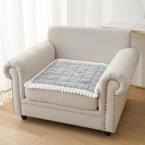 Vista 16 de Fundas de Reposabrazos de Sofá Antideslizantes, Funda Lavable de Respaldo de Sillón Suave, Fundas Gruesas y Peludas para Reposabrazos de Sofá