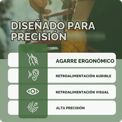 Vista 2 de Llave dinamométrica estilo clic - Transmisión de ½" 50 - 250 ft. lbs. (70-340 n.m) Llave de carraca con dado de 45 dientes para juego