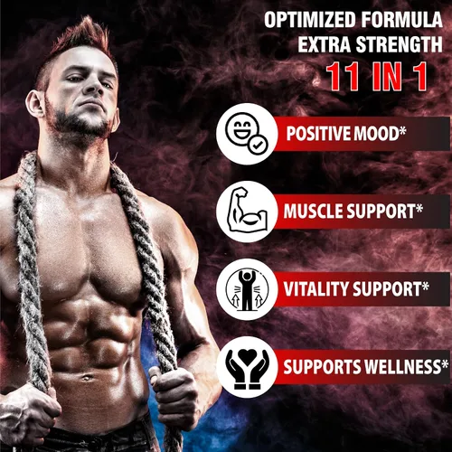 Vista 3 de Soporte de prueba de hierbas para suplemento masculino, eficiencia de apoyo, velocidad, fuerza, flexibilidad, equivalente a aumento de nivel T, 9200
