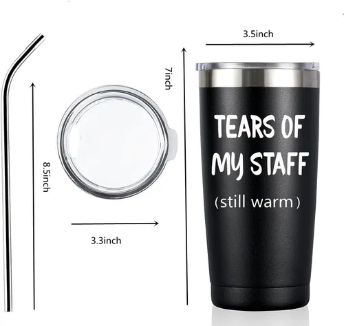 Vista 4 de Regalos de jefe para hombres, regalo del día del jefe para hombres, vaso de lágrimas de mi personal, divertidos regalos de Bos para hombres