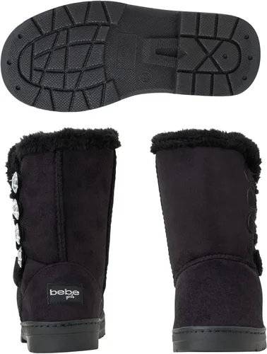 Vista 6 de bebe Girl's Fur Lined Winter Boot with Rhinestone Details (ToddlerLittle GirlBig Girl)