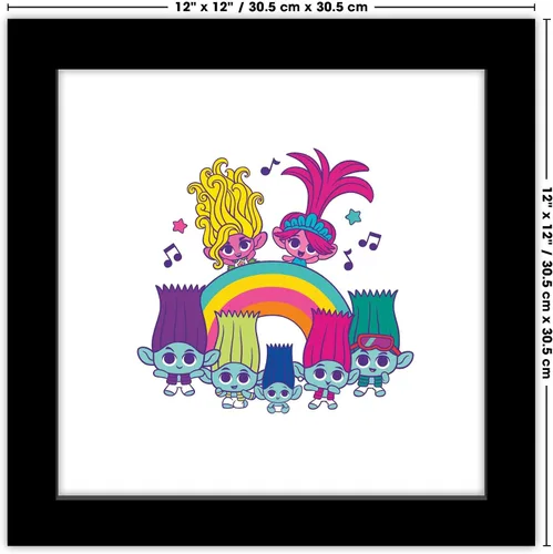Vista 6 de Trends International Gallery Pops Trolls Band Together - Póster de pared con diseño de arcoíris de Tiny Trolls de 12.00 x 12.00 pulgadas, versión