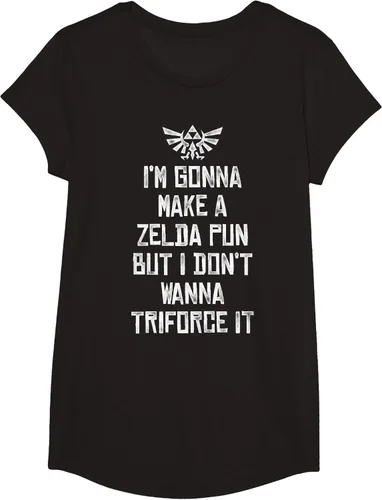 Vista 4 de Nintendo Zelda Funny Triforce It Pun - Camiseta gráfica, Negro, S