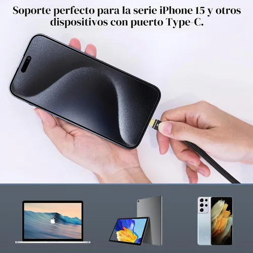 Vista 7 de Cable USB C a HDMI 2.1 de 4 pies, con 2 adaptadores HDMI, 8K@60Hz, 4K