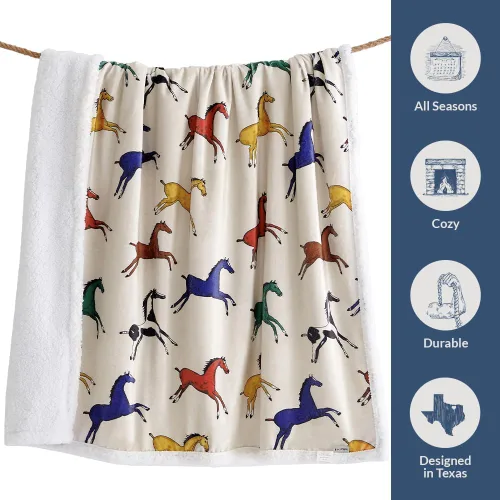 Vista 17 de Indigo Hill by HiEnd Accents Acadia - Manta de sherpa con estampado de pinos bosques, naturaleza, bosque, montaña, manta occidental para acampar al