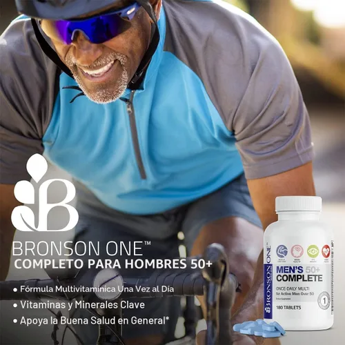 Vista 3 de Bronson One Daily - Multivitamínico completo para hombre 50+, 90 tabletas