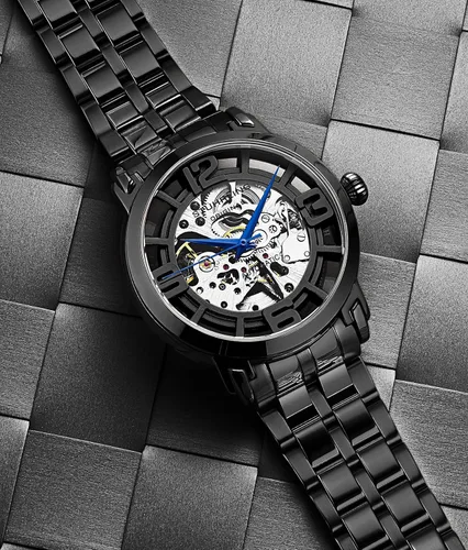 Vista 2 de Stuhrling Original Relojes de esqueleto para hombre, reloj automático para hombre, reloj de vestir para hombre, reloj de vestir para hombre, reloj