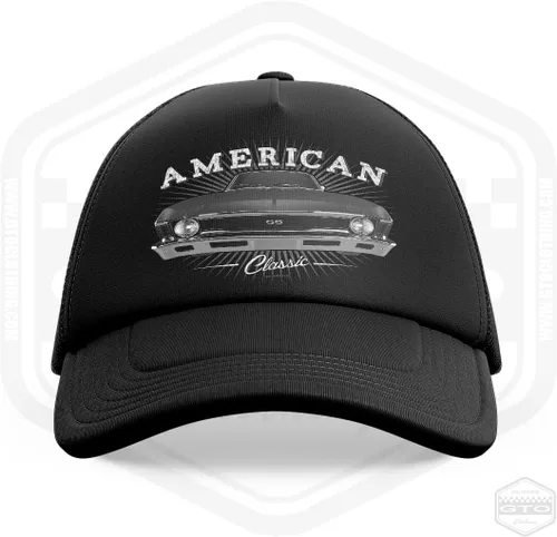 Vista 9 de GTO Clothing 1969 Nova American Muscle Car Trucker Cap