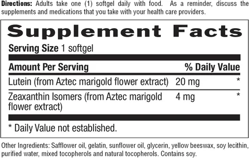 Vista 6 de Country Life Suplemento de luteína de 20 mg - Certificado sin gluten - Apoyo para la salud ocular con luteína y zeaxantina - Reduce la fatiga ocular