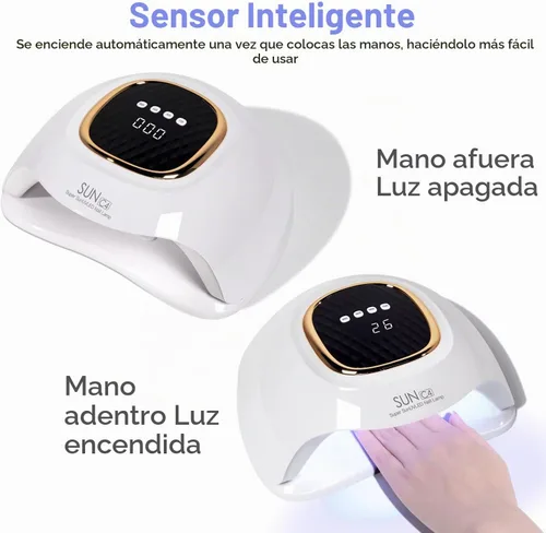 Vista 8 de MIRAGE LAYON Lámpara de Uñas UV - Secado Rápido, Potente y Eficiente, Lámpara LED de Uñas con 4 Ajustes de Tiempo y Sensor Automático Infrarrojo