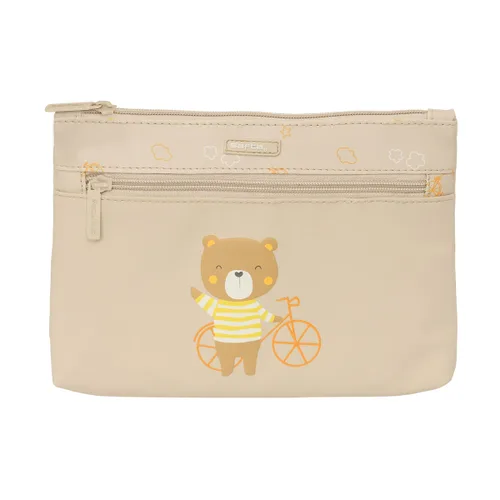 Vista 2 de Estuche Escolar Safta Osito Oso Beige 23 x 16 x 3 cm