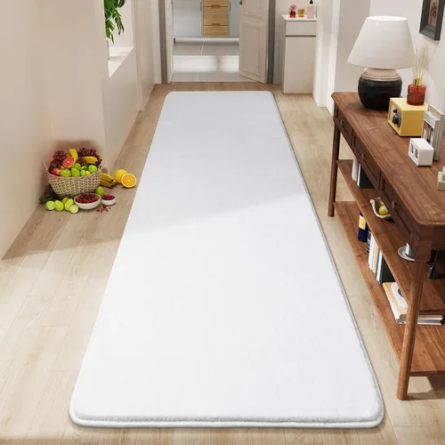 Vista 55 de Amearea Alfombra moderna lavable de 2 x 4 pies, color negro, alfombra de área pequeña para dormitorio, sala de estar, alfombra de espuma