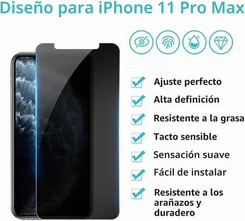 Vista 2 de PEHAEL Protector de pantalla de privacidad para iPhone 11 Pro Max/iPhone Xs