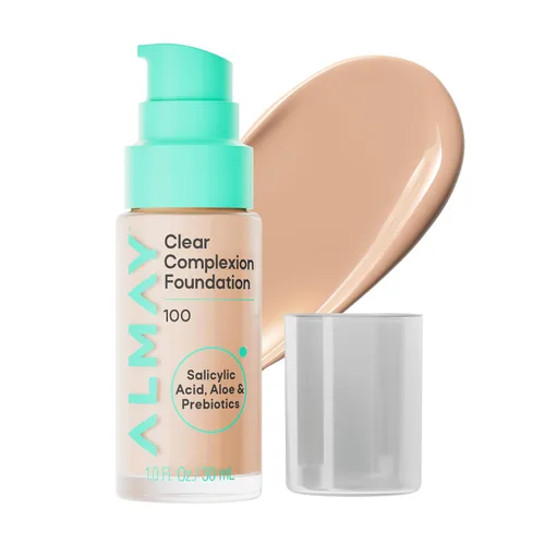 Vista 15 de Almay Clear Complexion - Base de maquillaje para acné con ácido salicílico, cobertura media, acabado mate suave, hipoalergénico, libre de crueldad