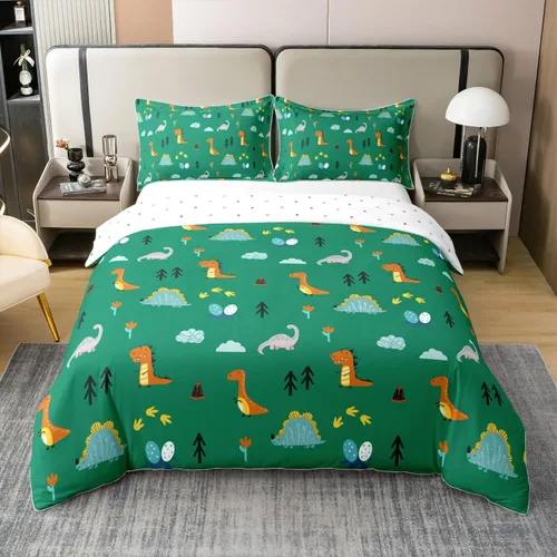 Vista 13 de jejeloiu Cute Mushroom Decor Duvet Cover 100% Cotton for Kids Boys Girls Twin Size Botanical Plants Bedding Set Cartoon Mushrooms Comforter Cover