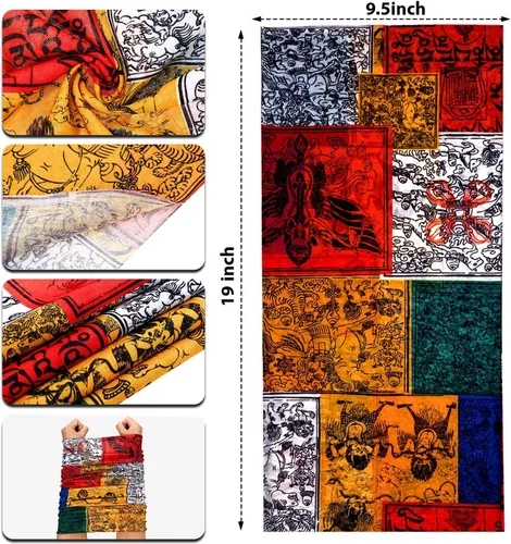 Vista 2 de SATINIOR 8 bandanas africanas para cubrir la cara, estilo bohemio, pasamontañas, bufanda para mujer, multicolor, M, Multicolorido