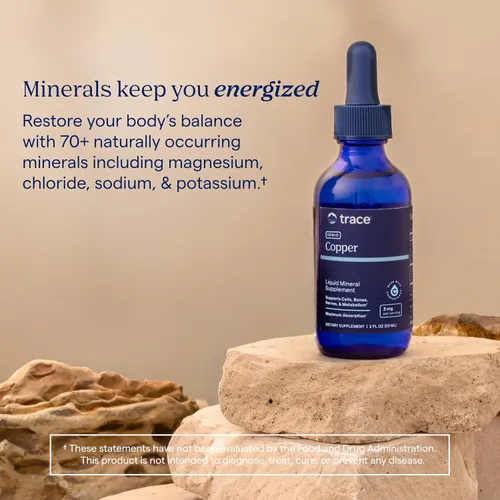 Vista 7 de Trace Minerals Cobre iónico - Suplemento líquido de cobre para la salud de la sangre - Apoya el tejido conectivo saludable, el metabolismo
