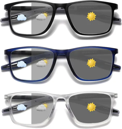 Vista 15 de Hubeye TR90 Gafas de Lectura Deportivas para Hombres y Mujeres Ultraligeras Flexibles Anti-Luz Azul（Negro+Negro+Negro+Negro+Negro，+0.0）