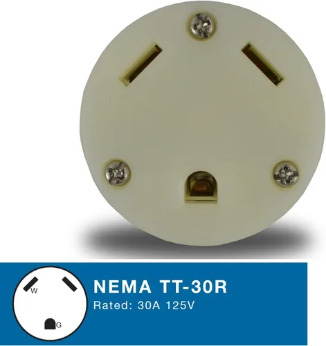 Vista 3 de Adaptador de bloqueo Conntek para generador RV, L14-20P, 20 amperes, 125 a 250 voltios, conector hembra