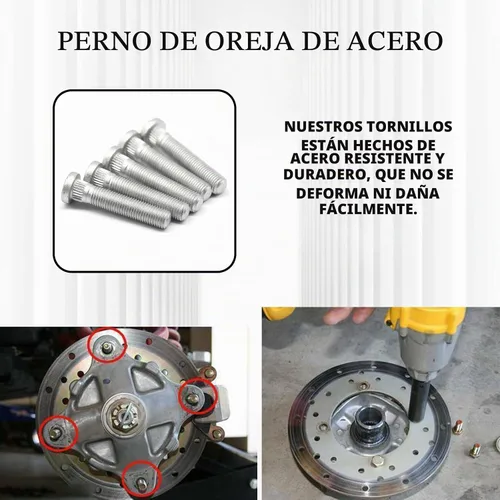 Vista 4 de 5 piezas de pernos de rueda, tuercas de llanta OEM#610-266 90942-02049, perno de rueda de llanta con rosca extendida y knurling, tornillo de cubo