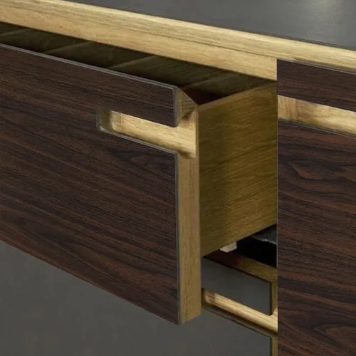 Vista 8 de Papel de contacto de grano de madera marrón oscuro, papel tapiz grueso de madera de nogal, papel de pared con aspecto de madera de nogal negro
