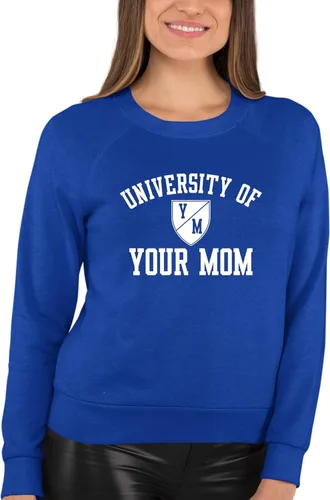 Vista 42 de Go All Out University of Your Mom - Sudadera con cuello redondo para hombre