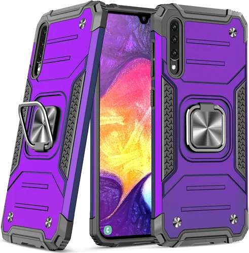 Vista 9 de Dionsibei Funda para Samsung Galaxy A50 A50S A30S, grado militar, soporte integrado con soporte de soporte, resistente, a prueba de golpes, funda