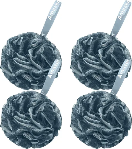 Vista 20 de AmazerBath Esponja de Lufa 60g/Pieza, Esponja Exfoliante de Baño Depuradora Corporal, Juego de Lufa de 4 - Blanco Gris-Rosa-Verde Militar-Verde