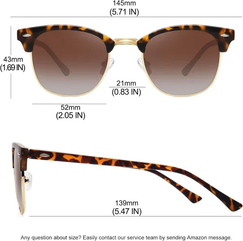 Vista 6 de MEETSUN Lentes de sol polarizados retro sin montura para mujeres y hombres, lentes de espejo de moda, para conducción, paquete de 3