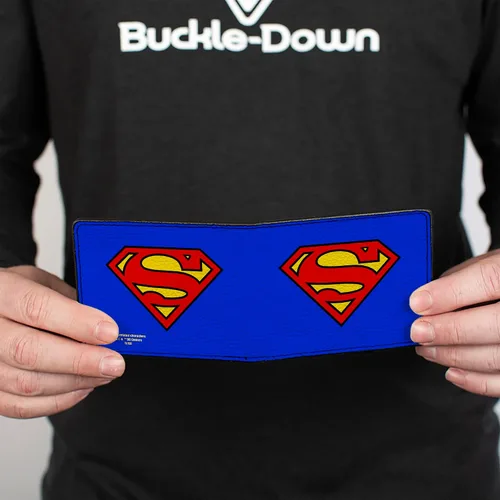 Vista 4 de Buckle-Down Cartera Superman Shield AzulRojoAmarillo