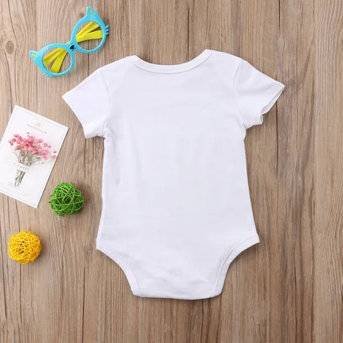 Vista 4 de Bebé Niños Niñas Ropa Mono Soy Rainbow Print Lindo Manga Corta Algodón Mameluco