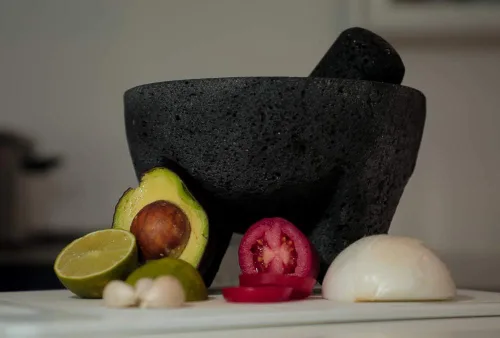 Vista 2 de TLP Molcajete. Auténtico mortero y pilón mexicano, hecho a mano, de 8.5