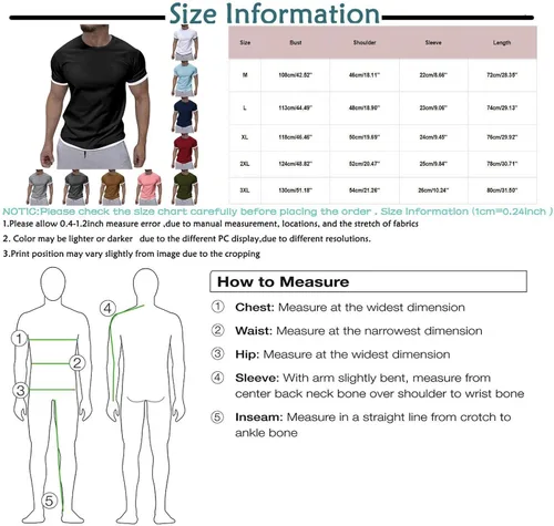 Vista 5 de Ymosrh Camisas para hombre, camisas casuales con estilo, camisetas atléticas de manga corta, camisetas deportivas, camisetas sin botones, camisetas